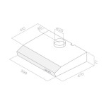 Hotte casquette FOCUS F600X 60 cm - Inox
