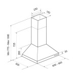 Hotte Pyramidale FOCUS F605B 60 cm - Noir