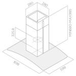 Hotte Centrale FOCUS F915X 90 cm - Inox & Vitre