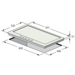 Plaque de Cuisson Encastrable FOCUS F478X 5 Feux 70 cm - Inox