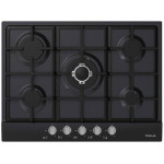 Plaque de Cuisson Encastrable FOCUS F4006BS 5 Feux 70cm - Noir