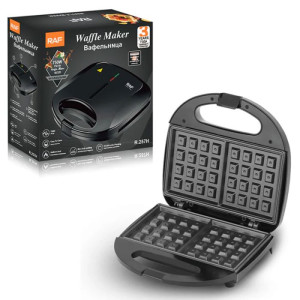 Appareil à Gaufres RAF R-257H 750 Watts - Noir