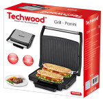 Appareil à Panini TECHWOOD TGD-038 1800Watts - Inox
