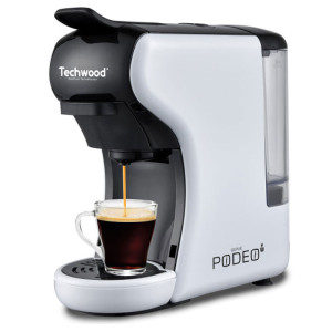 Machine à Café Expresso TECHWOOD Multi-Capsules 1450W - Blanc+rouge